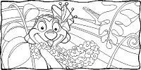 A coloring page of the lion king